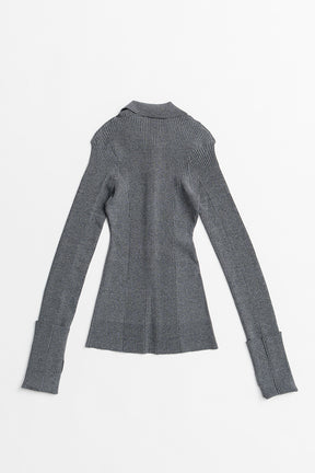 Metal Parts Knit Slim Shirt - 2026AUTUMN