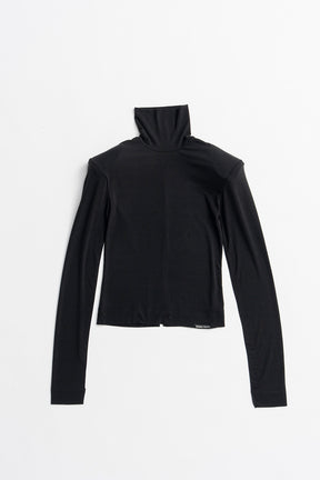 Power Shoulder High-Neck Top - 2026AUTUMN