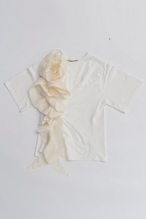 Rose Ruffled T-Shirt