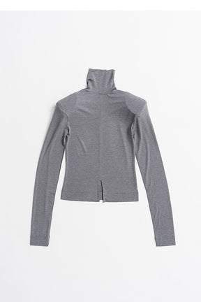 Power Shoulder High-Neck Top - 2026AUTUMN