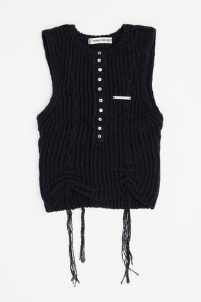 Henley Bouclé Knit Tank