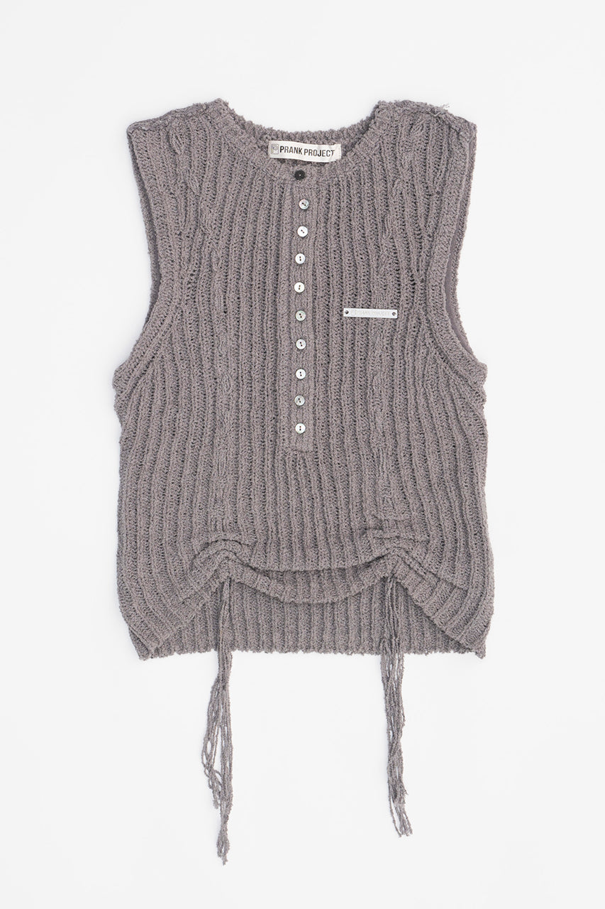 [PRE ORDER] Henley Bouclé Knit Tank