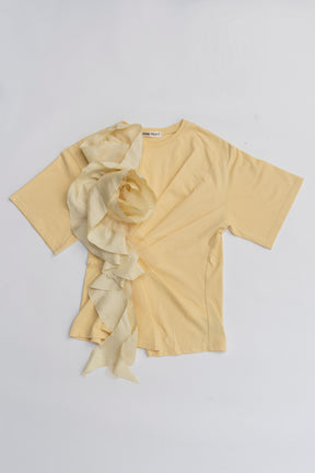 Rose Ruffled T-Shirt