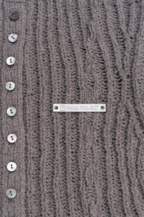 Henley Bouclé Knit Tank