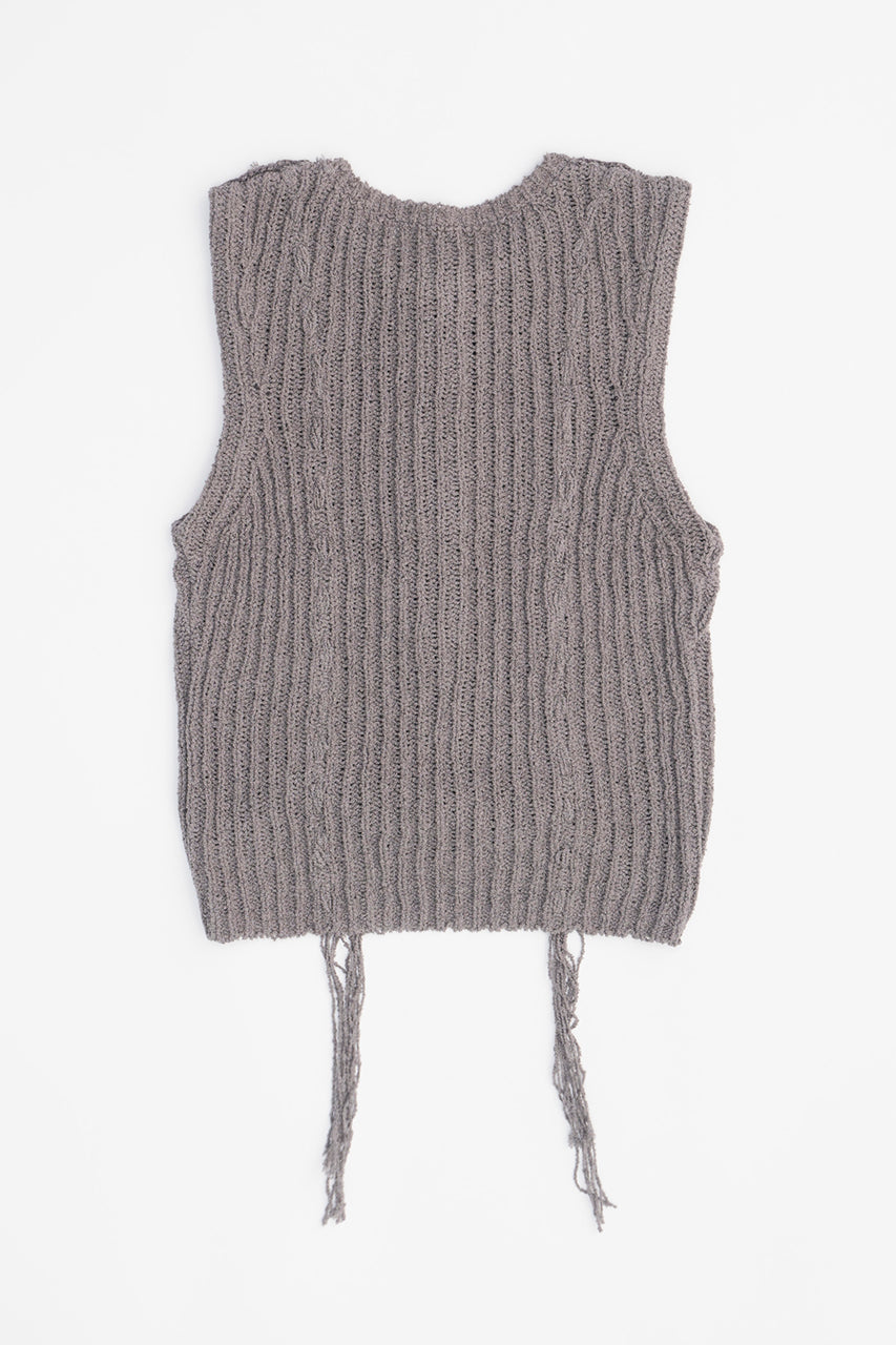 Henley Bouclé Knit Tank