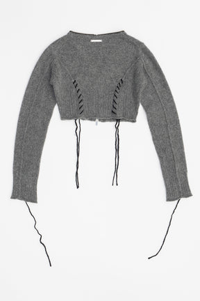 [24Autumn PRE ORDER] Cashmere Blend Lace-Up Knit