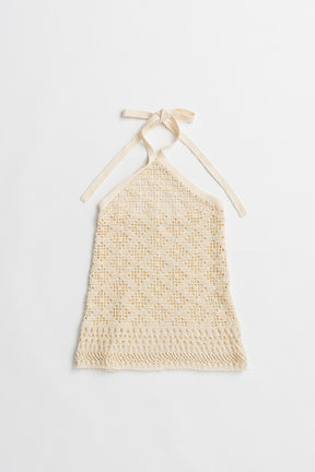 Crochet Knit Halter Top - 2026AUTUMN