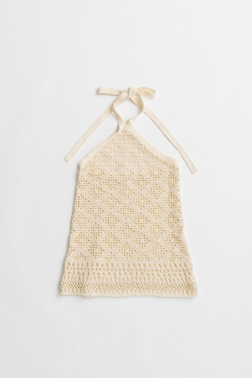 Crochet Knit Halter Top - 2026AUTUMN