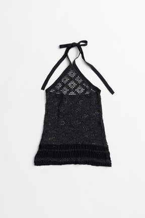 Crochet Knit Halter Top - 2026AUTUMN