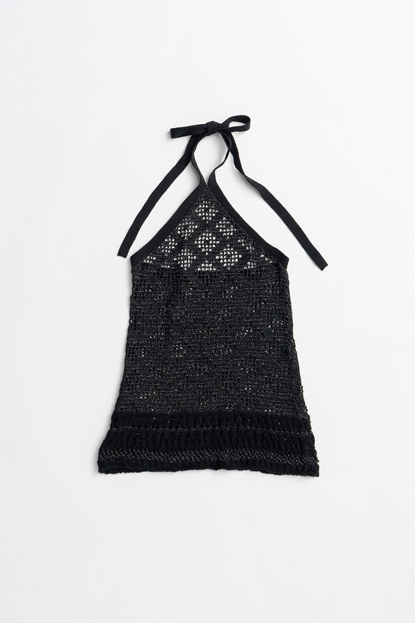 Crochet Knit Halter Top - 2026AUTUMN