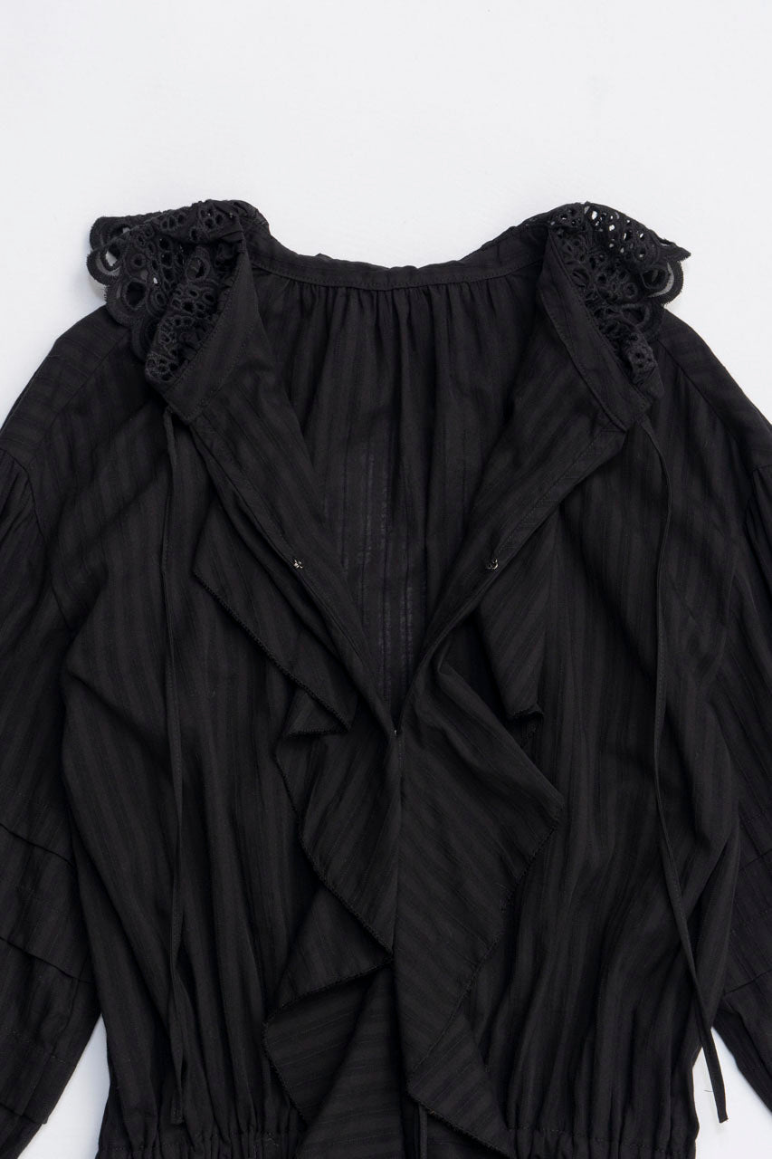 Embroidered Ruffled Blouse - 2025 WINTER