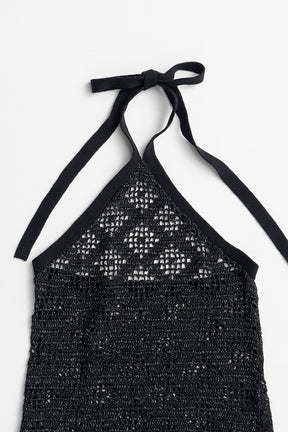 Crochet Knit Halter Top - 2026AUTUMN