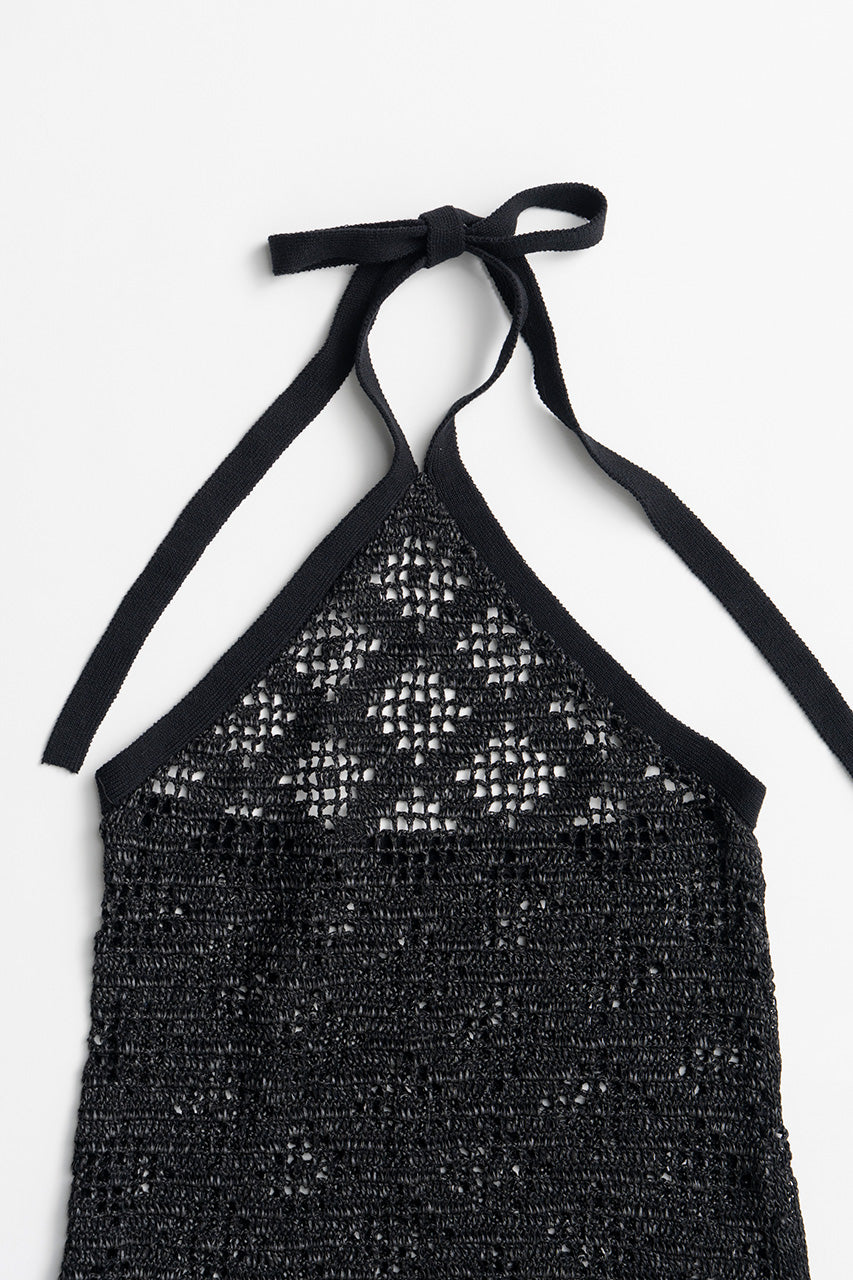 Crochet Knit Halter Top - 2026AUTUMN
