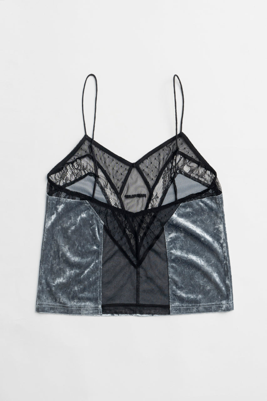 Crushed Velour Lace Camisole