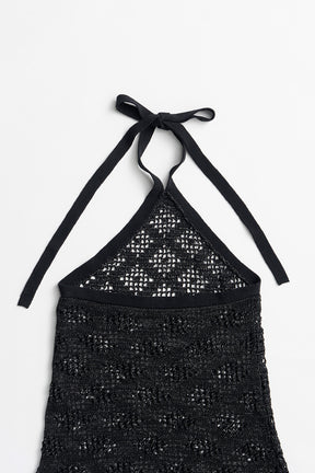 Crochet Knit Halter Top - 2026AUTUMN