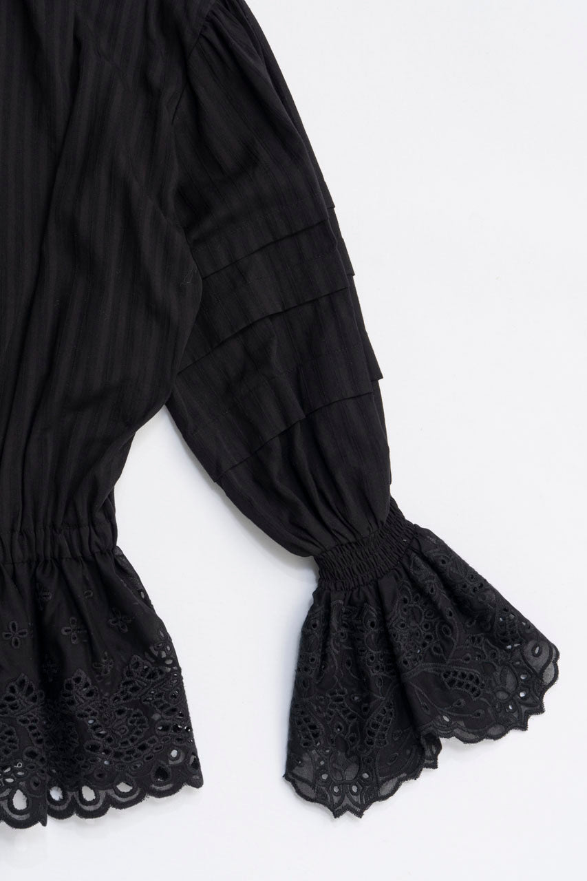 Embroidered Ruffled Blouse - 2025 WINTER