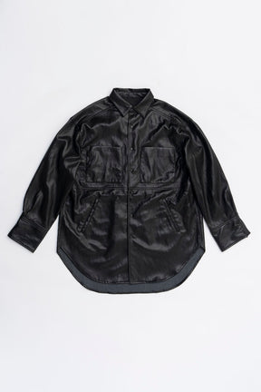 Synthetic Leather Overshirt - 2025 WINTER