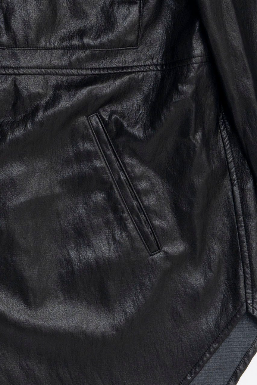 Synthetic Leather Overshirt - 2025 WINTER