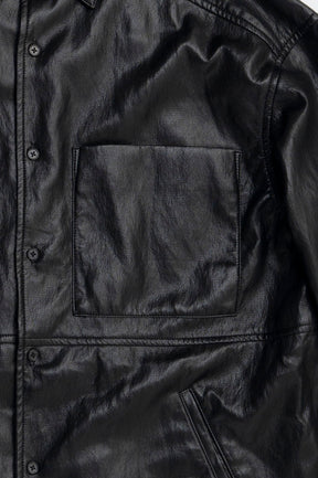 Synthetic Leather Overshirt - 2025 WINTER