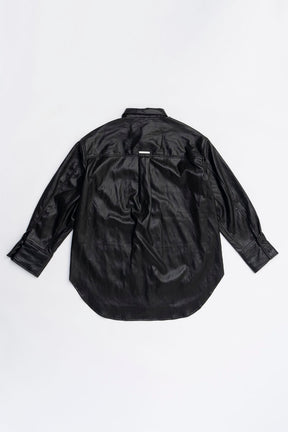 Synthetic Leather Overshirt - 2025 WINTER