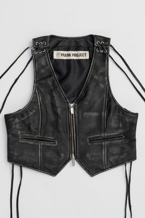 [24Autumn PRE ORDER] Leather Biker Vest