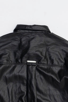 Synthetic Leather Overshirt - 2025 WINTER