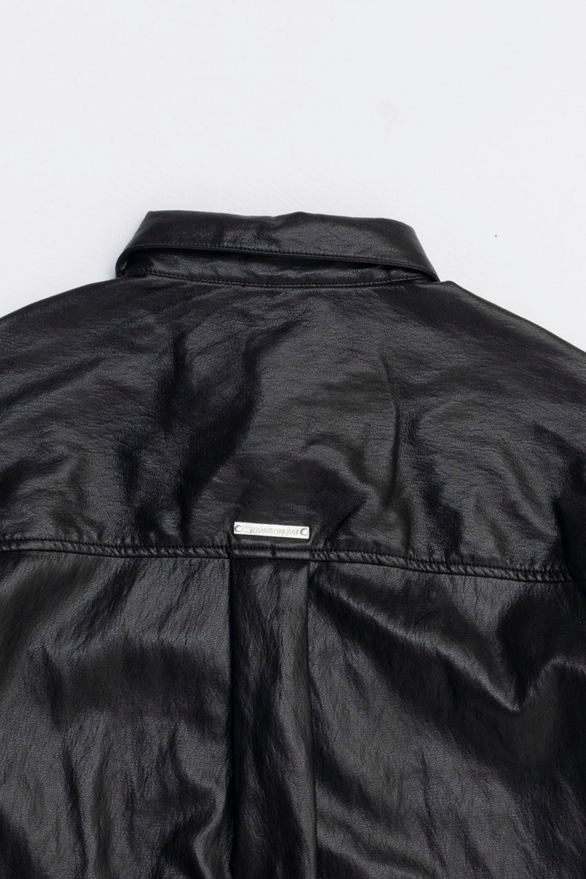 Synthetic Leather Overshirt - 2025 WINTER