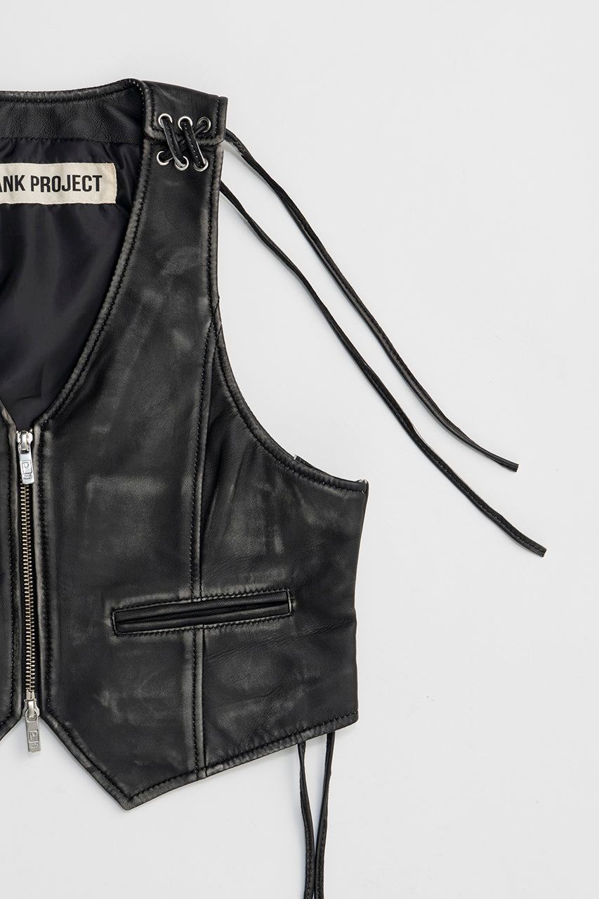 [24Autumn PRE ORDER] Leather Biker Vest