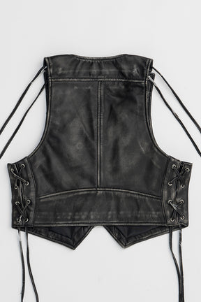 [24Autumn PRE ORDER] Leather Biker Vest