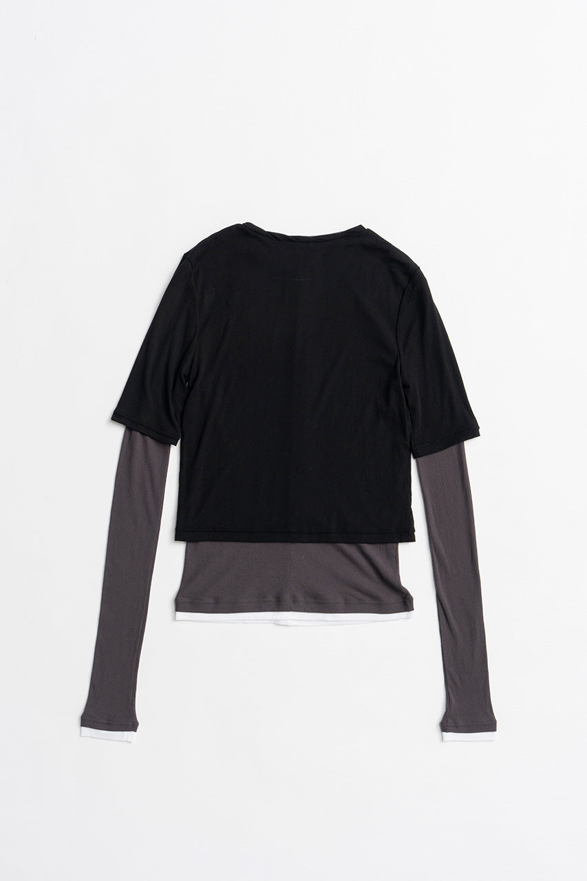 Layered Half Sleeve Cardigan - 2026AUTUMN