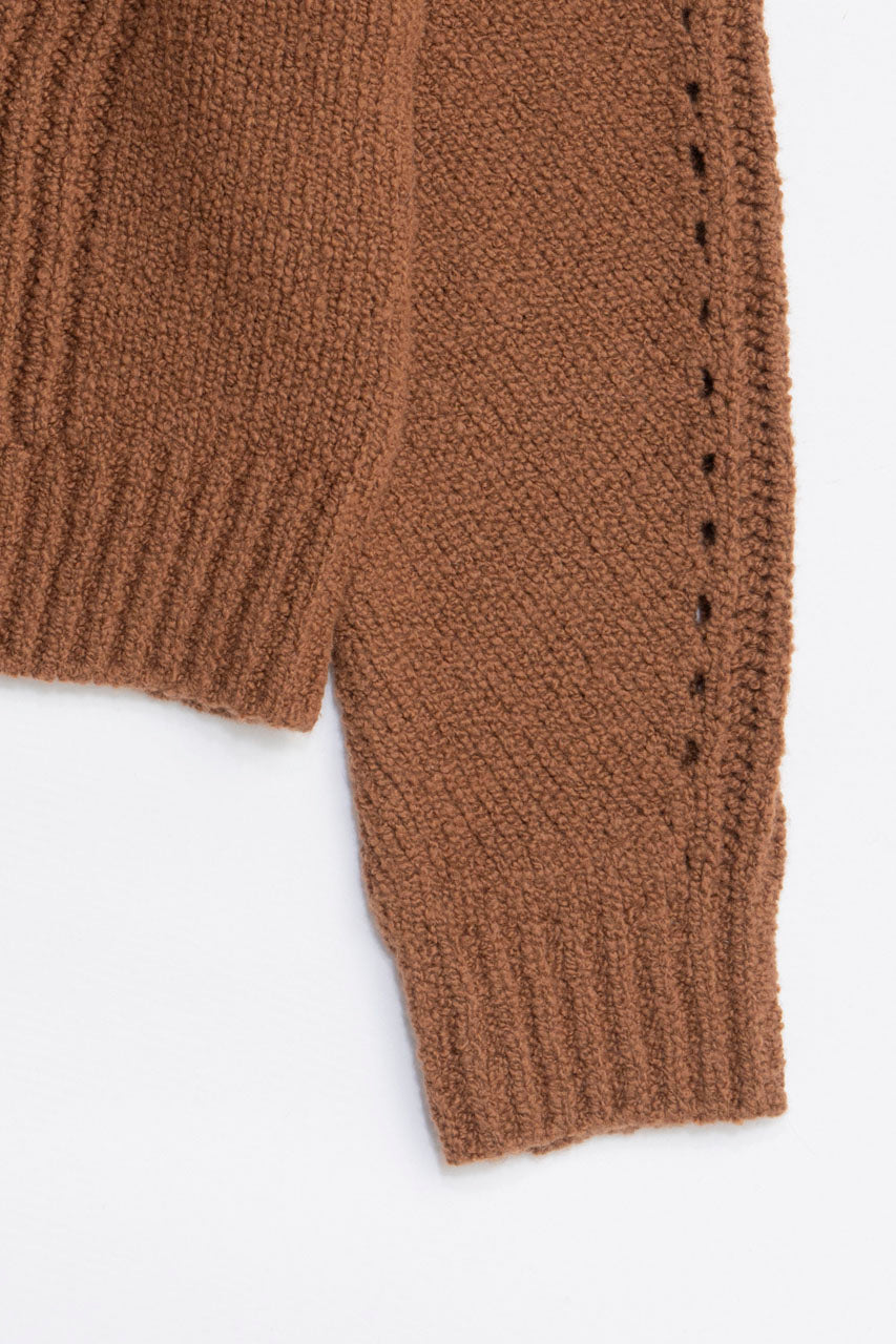 Heart Neck Knit Top - 2025 WINTER