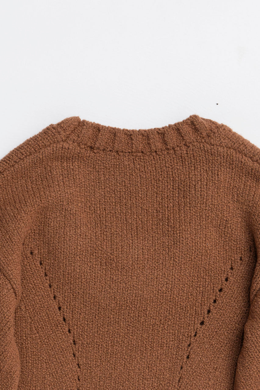 Heart Neck Knit Top - 2025 WINTER