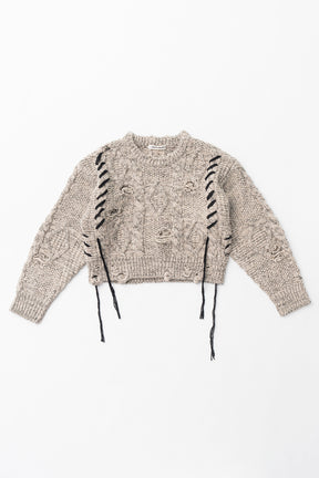 【24WINTER PRE ORDER】Vintage Cable Short Knit