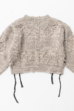 【24WINTER PRE ORDER】Vintage Cable Short Knit