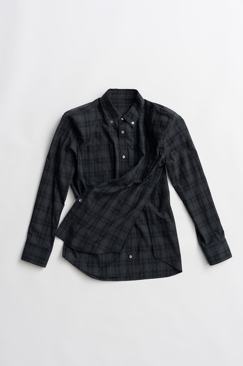 Check Shoulder Padded Shirt - 2026AUTUMN