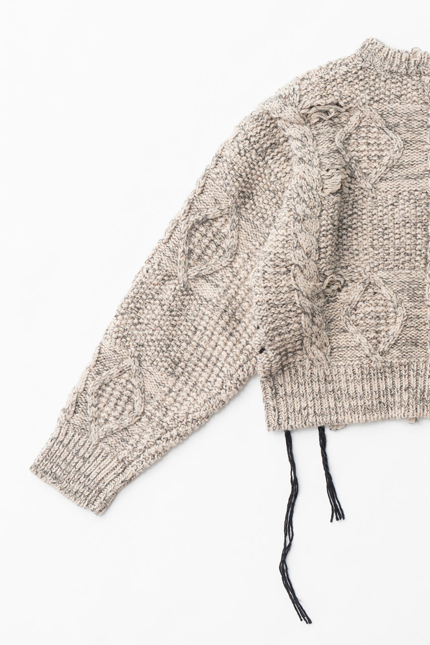 【24WINTER PRE ORDER】Vintage Cable Short Knit