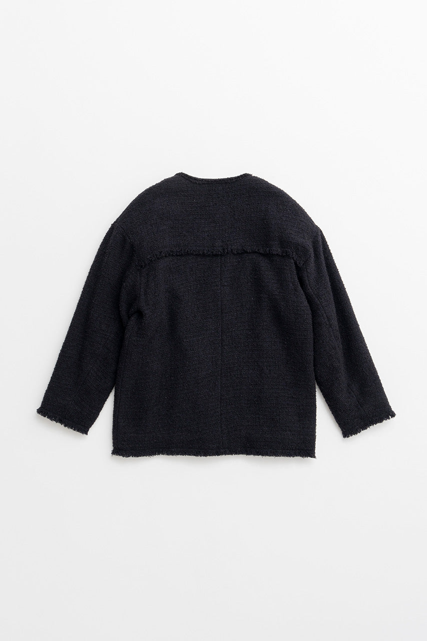 Tweed No-Collar Jacket Coat - 2026AUTUMN
