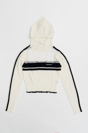 [24Autumn PRE ORDER] Mohair Track Knit Hoodie