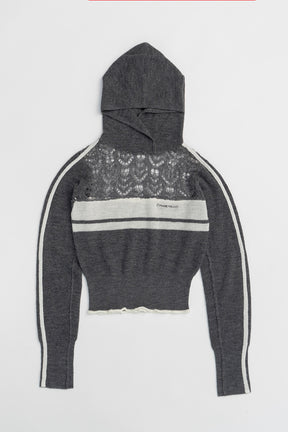 [24Autumn PRE ORDER] Mohair Track Knit Hoodie