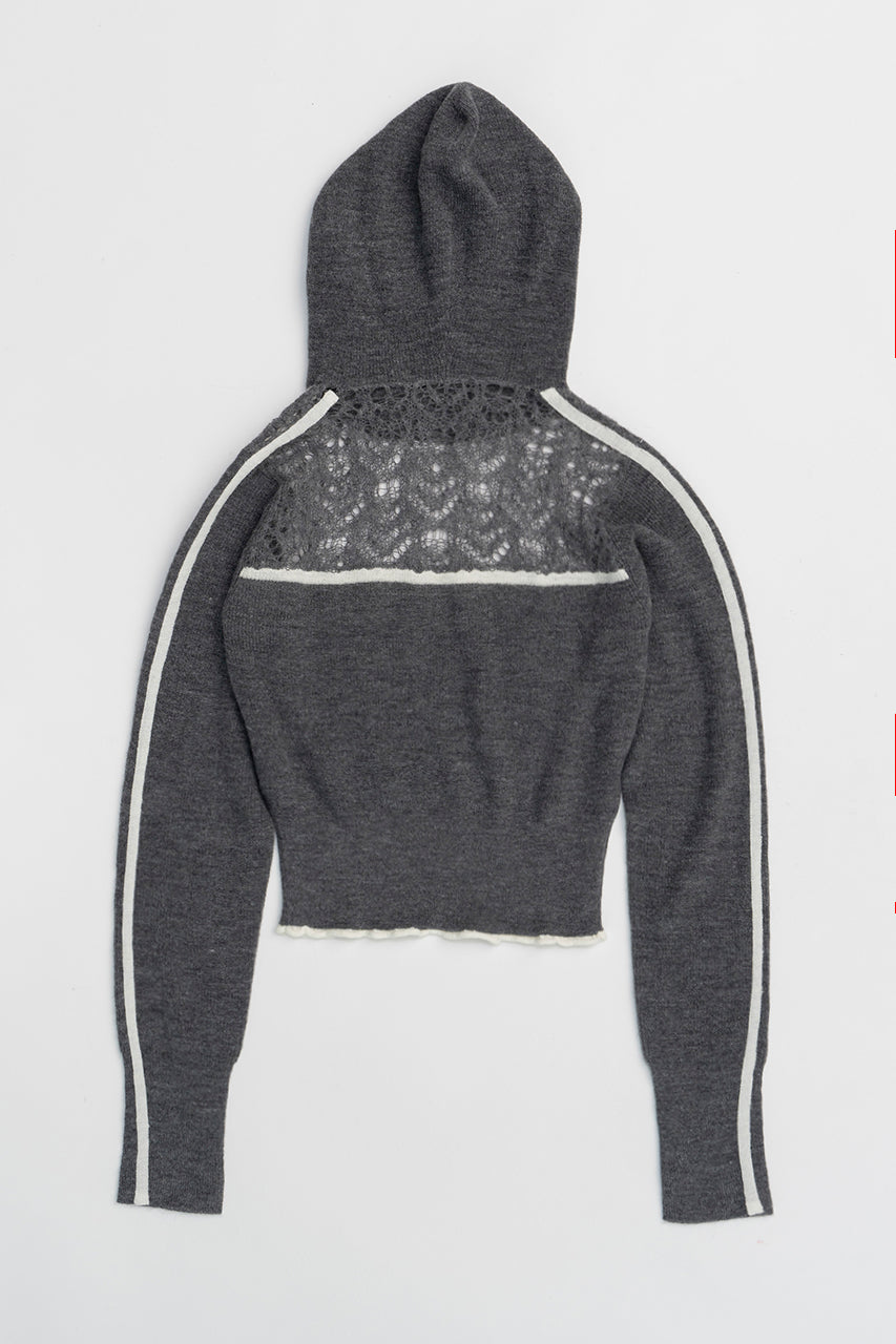 Mohair Track Knit Hoodie