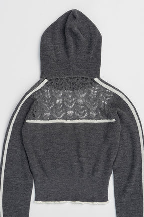 Mohair Track Knit Hoodie