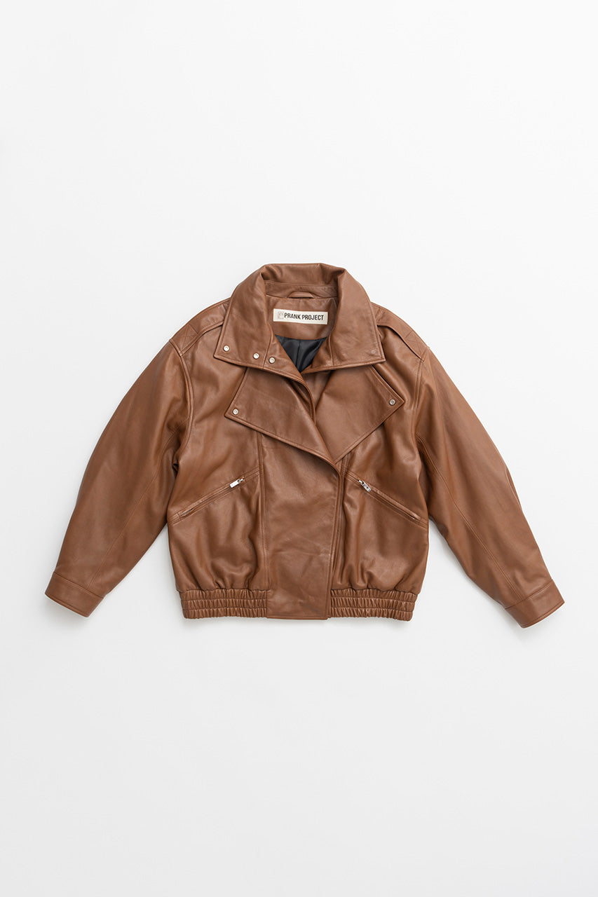 Sheep Leather Bomber Jacket - 2026AUTUMN