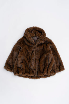 Fake Fur Hooded Hoodie - 2025 WINTER