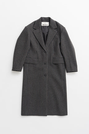 Gun Club Check Wide Shoulder Coat - 2026AUTUMN