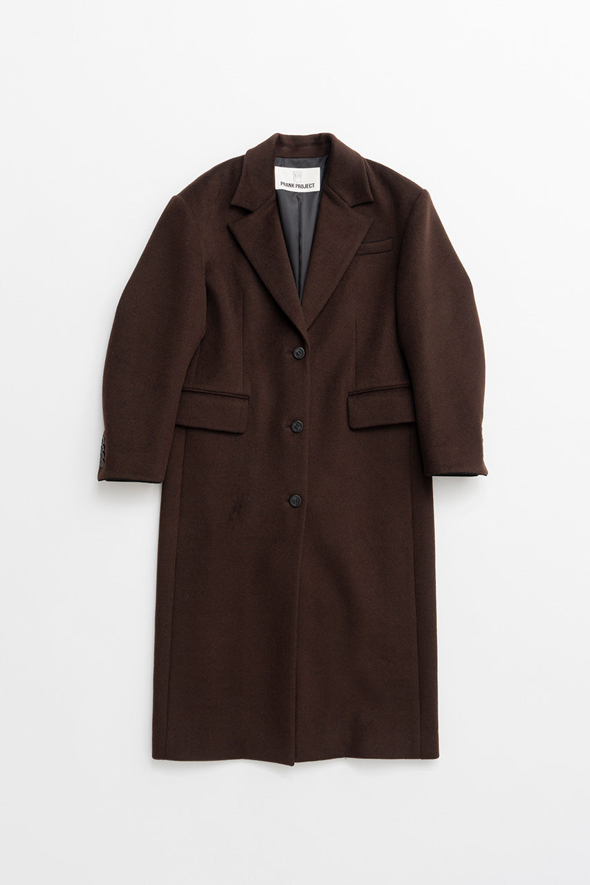 Cashmere Blend Wide Shoulder Coat - 2026AUTUMN