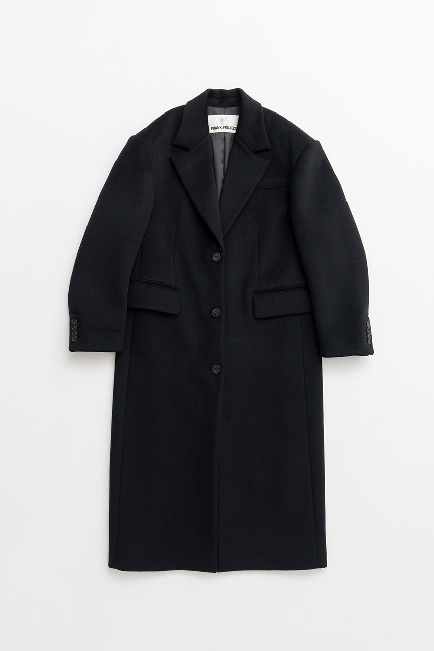Cashmere Blend Wide Shoulder Coat - 2026AUTUMN