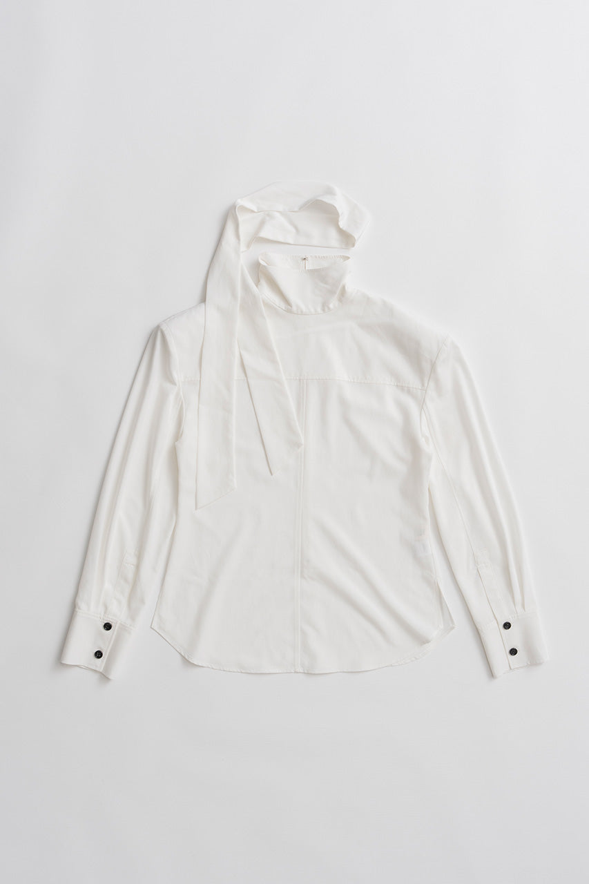High-Neck Power Shoulder Shirt - 2026AUTUMN