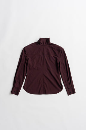 High-Neck Power Shoulder Shirt - 2026AUTUMN