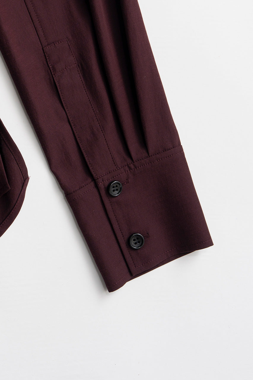 High-Neck Power Shoulder Shirt - 2026AUTUMN