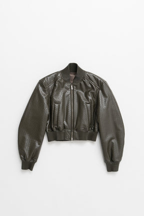 Padded Short Synthetic Leather Blouson - 2026AUTUMN